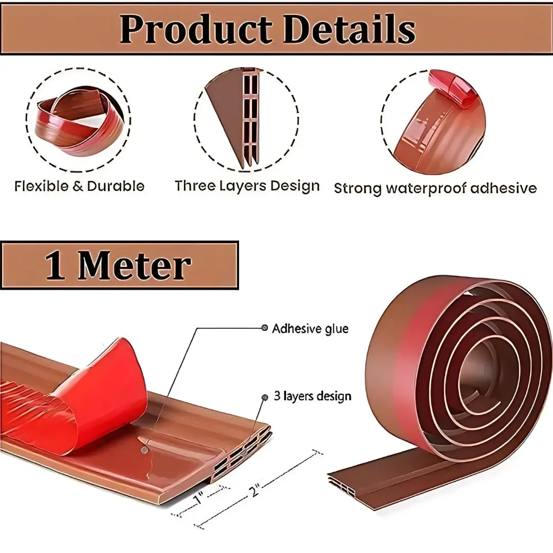 Self-Adhesive 1m Wood Floor Transition Strip Tape